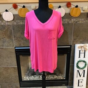 Pink Sew in Love shirt, size large